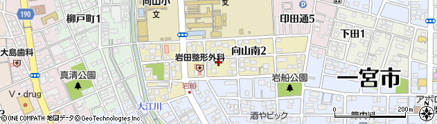愛知県一宮市向山南周辺の地図