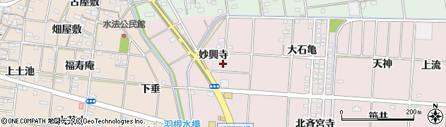 愛知県一宮市千秋町浅野羽根妙興寺49周辺の地図