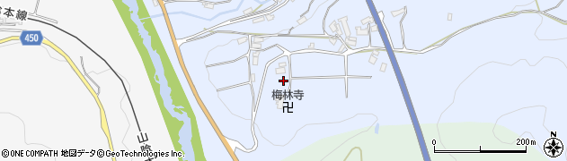 京都府綾部市釜輪町下尾道ノ上周辺の地図