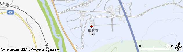 京都府綾部市釜輪町（下尾道ノ上）周辺の地図