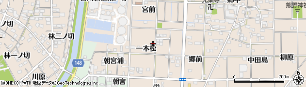 愛知県一宮市萩原町花井方一本松15周辺の地図