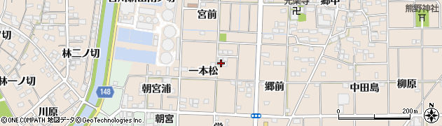愛知県一宮市萩原町花井方一本松54周辺の地図