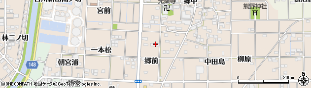 愛知県一宮市萩原町花井方郷前周辺の地図