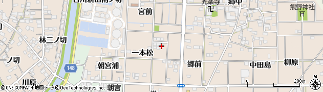 愛知県一宮市萩原町花井方一本松56周辺の地図