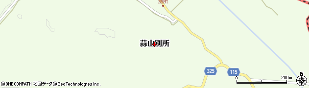 岡山県真庭市蒜山別所周辺の地図