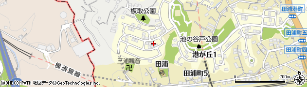 神奈川県横須賀市港が丘1丁目16周辺の地図