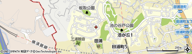 神奈川県横須賀市港が丘周辺の地図
