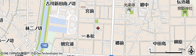 愛知県一宮市萩原町花井方一本松60周辺の地図