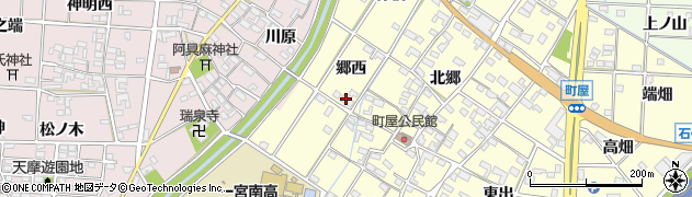 愛知県一宮市千秋町町屋郷西周辺の地図