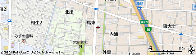 愛知県一宮市浅野（馬東）周辺の地図