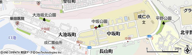 中坂公園周辺の地図