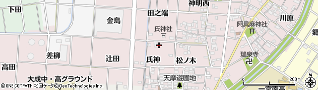 愛知県一宮市千秋町天摩氏神10周辺の地図
