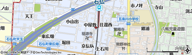 愛知県岩倉市石仏町周辺の地図