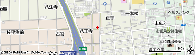 愛知県一宮市大和町苅安賀（八王寺）周辺の地図