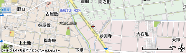愛知県一宮市千秋町浅野羽根妙興寺12周辺の地図