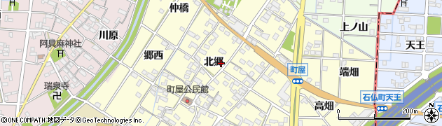 愛知県一宮市千秋町町屋（北郷）周辺の地図