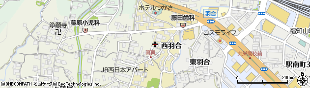 京都府福知山市西羽合周辺の地図