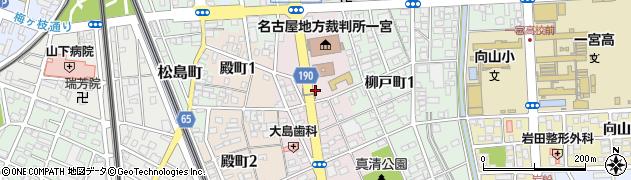 愛知県一宮市公園通周辺の地図