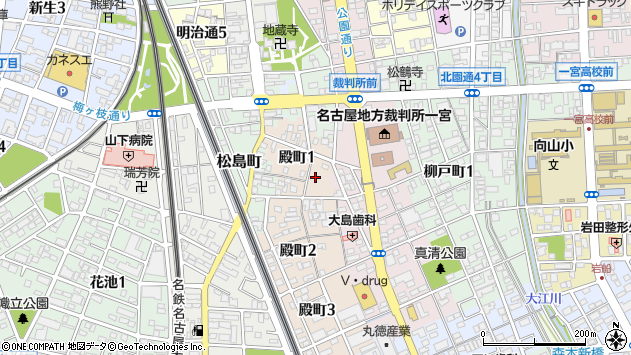 〒491-0848 愛知県一宮市殿町の地図