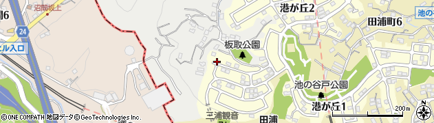 神奈川県横須賀市港が丘1丁目21周辺の地図
