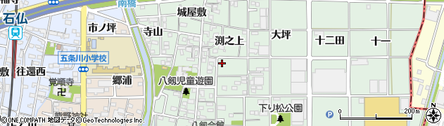 愛知県岩倉市八剱町（茅場）周辺の地図