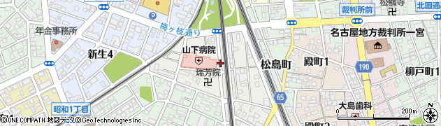 山下病院周辺の地図