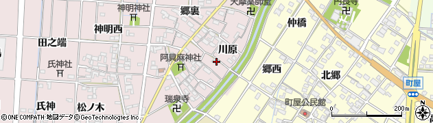 愛知県一宮市千秋町天摩川原周辺の地図