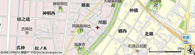 愛知県一宮市千秋町天摩（川原）周辺の地図