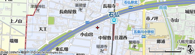 愛知県岩倉市石仏町（小山出）周辺の地図