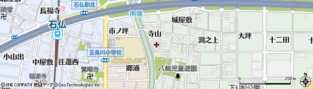 愛知県岩倉市八剱町（寺山）周辺の地図