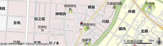 愛知県一宮市千秋町天摩（惣神）周辺の地図