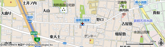 浅野公園東周辺の地図