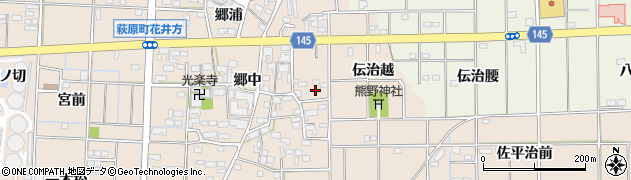 愛知県一宮市萩原町花井方東出周辺の地図