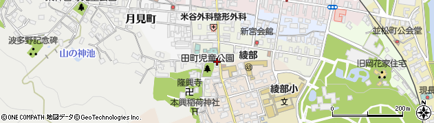 京都府綾部市田町若宮下4周辺の地図