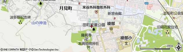 京都府綾部市田町若宮下6周辺の地図