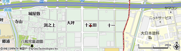 愛知県岩倉市八剱町（十二田）周辺の地図