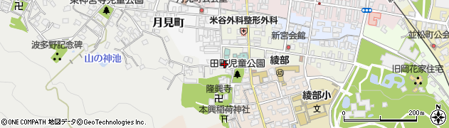 京都府綾部市田町若宮下1周辺の地図