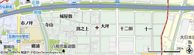 愛知県岩倉市八剱町（大坪）周辺の地図