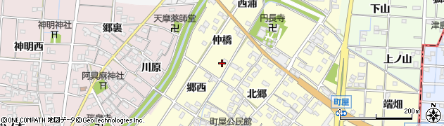 愛知県一宮市千秋町町屋仲橋37周辺の地図