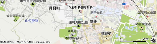 京都府綾部市田町若宮下5周辺の地図