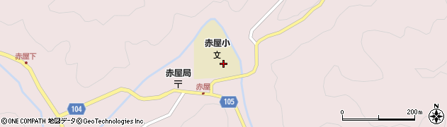 安来市立赤屋小学校周辺の地図
