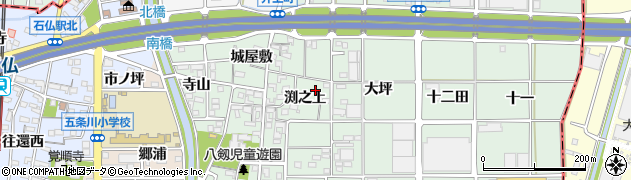 愛知県岩倉市八剱町（渕之上）周辺の地図