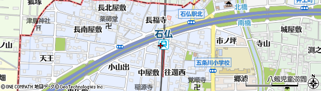 石仏駅周辺の地図
