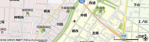 愛知県一宮市千秋町町屋仲橋14周辺の地図