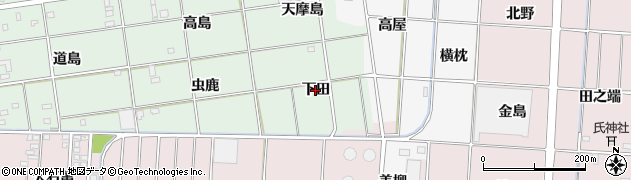 愛知県一宮市南小渕（下田）周辺の地図