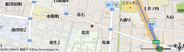 愛知県一宮市浅野青石7周辺の地図