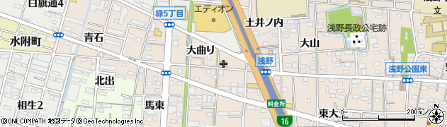 セブンイレブン一宮浅野大曲り店周辺の地図
