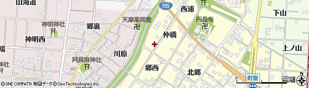 愛知県一宮市千秋町町屋仲橋15周辺の地図