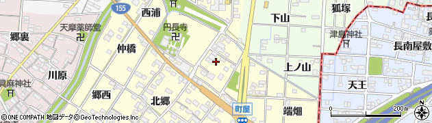 愛知県一宮市千秋町町屋（真言堂）周辺の地図