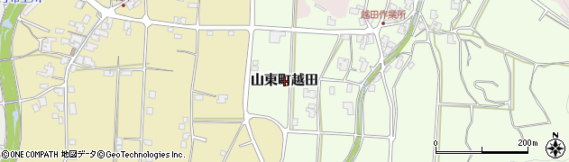 兵庫県朝来市山東町越田周辺の地図
